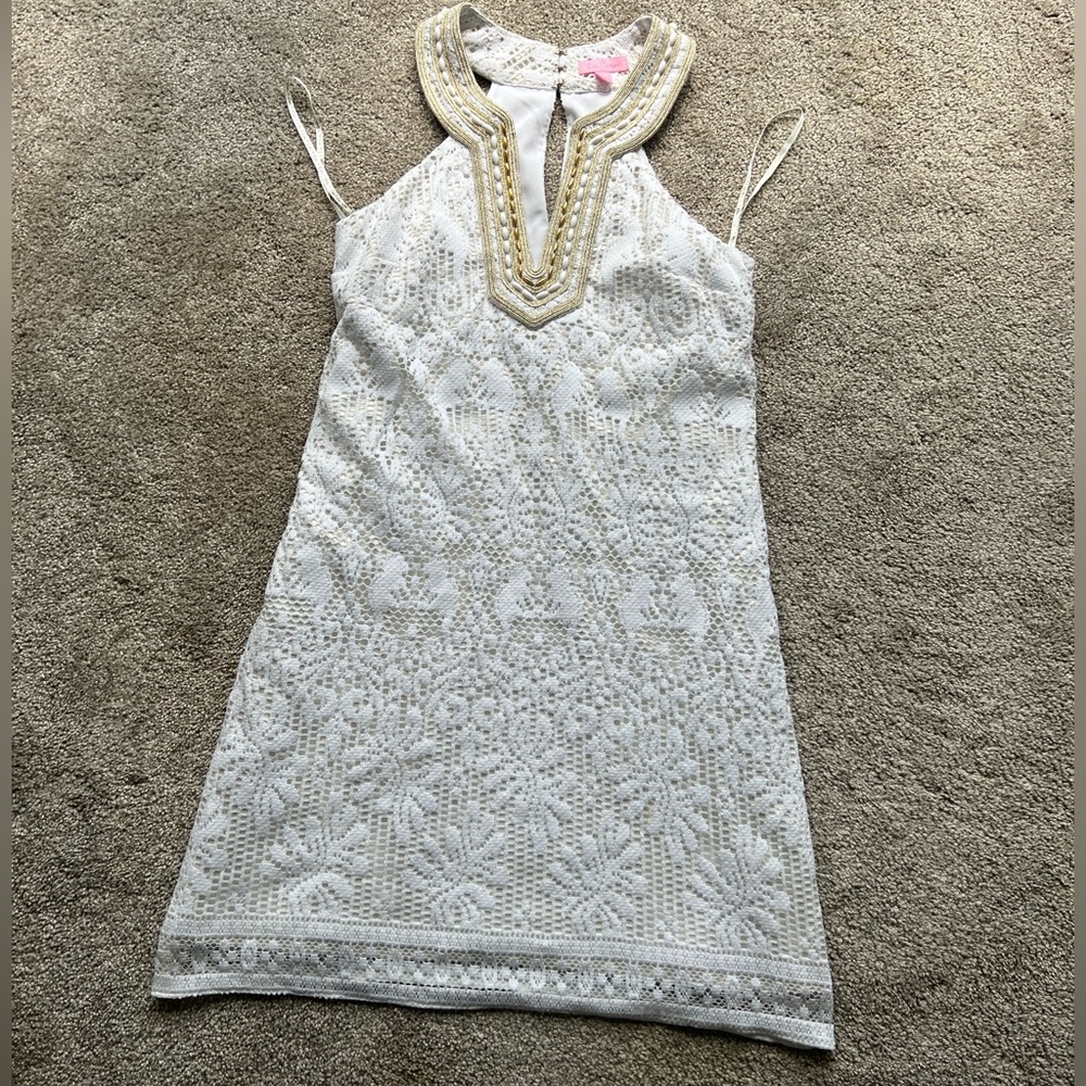 Lilly Pulitzer White Lace Shift Dress
